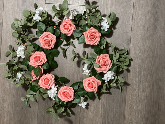 Peach Bush Wreath