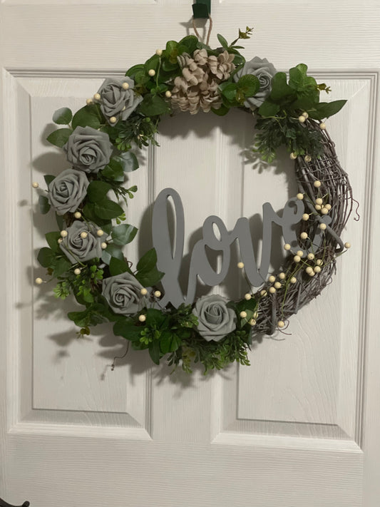 Love Gray Wreath