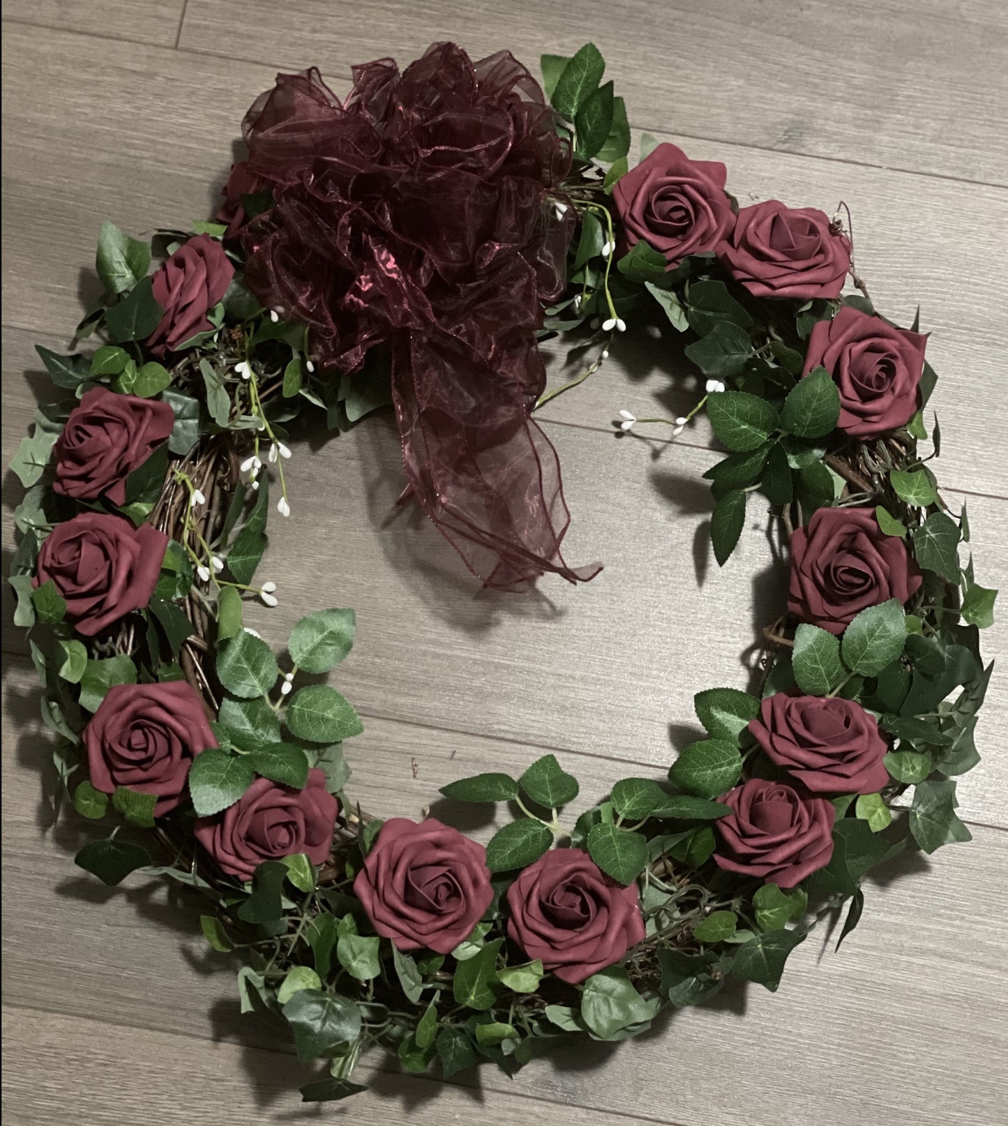 Rosy Burgundy Wreath