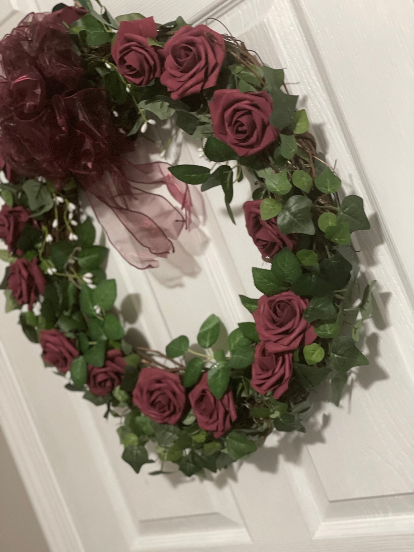 Rosy Burgundy Wreath