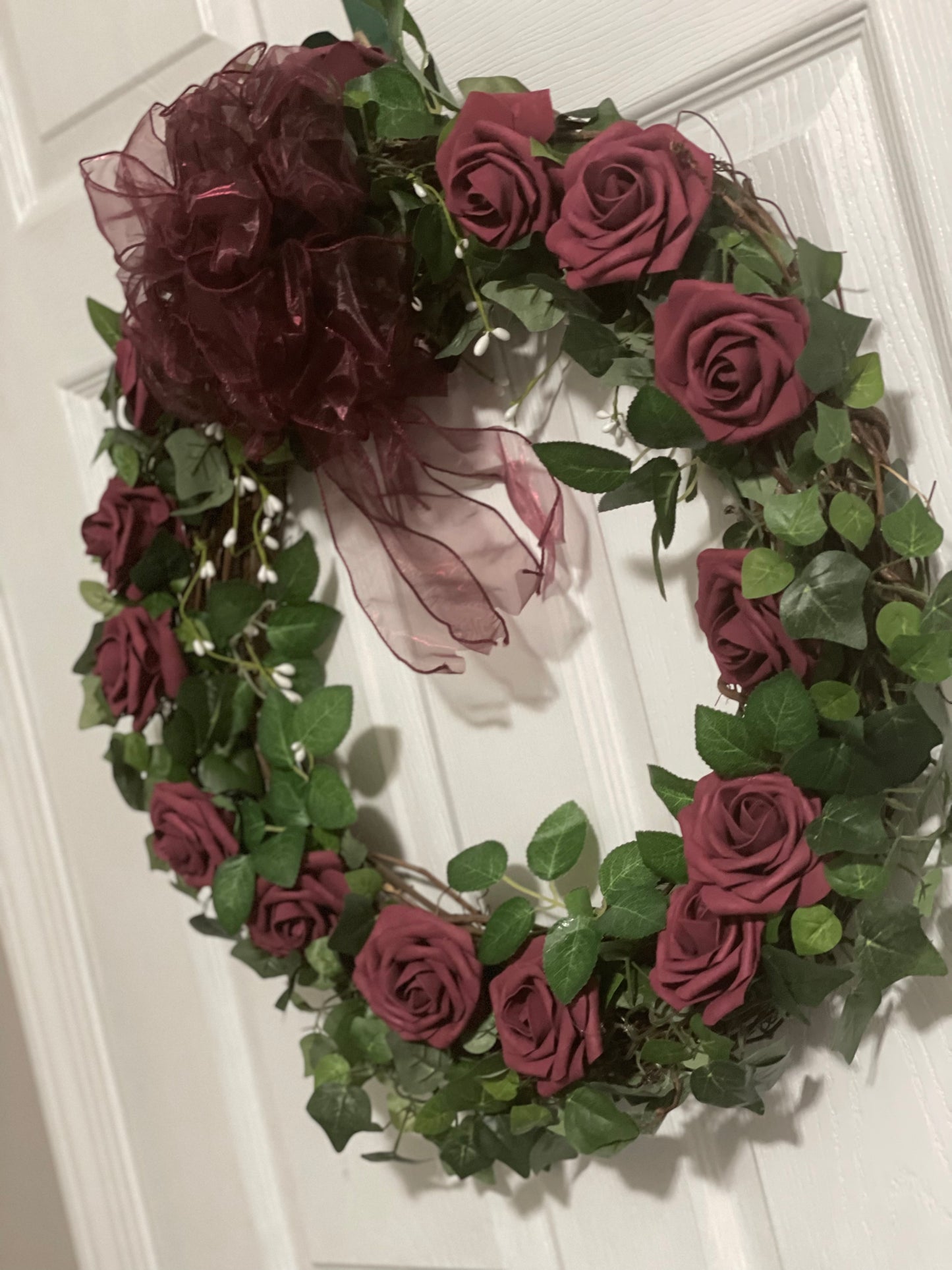 Rosy Burgundy Wreath