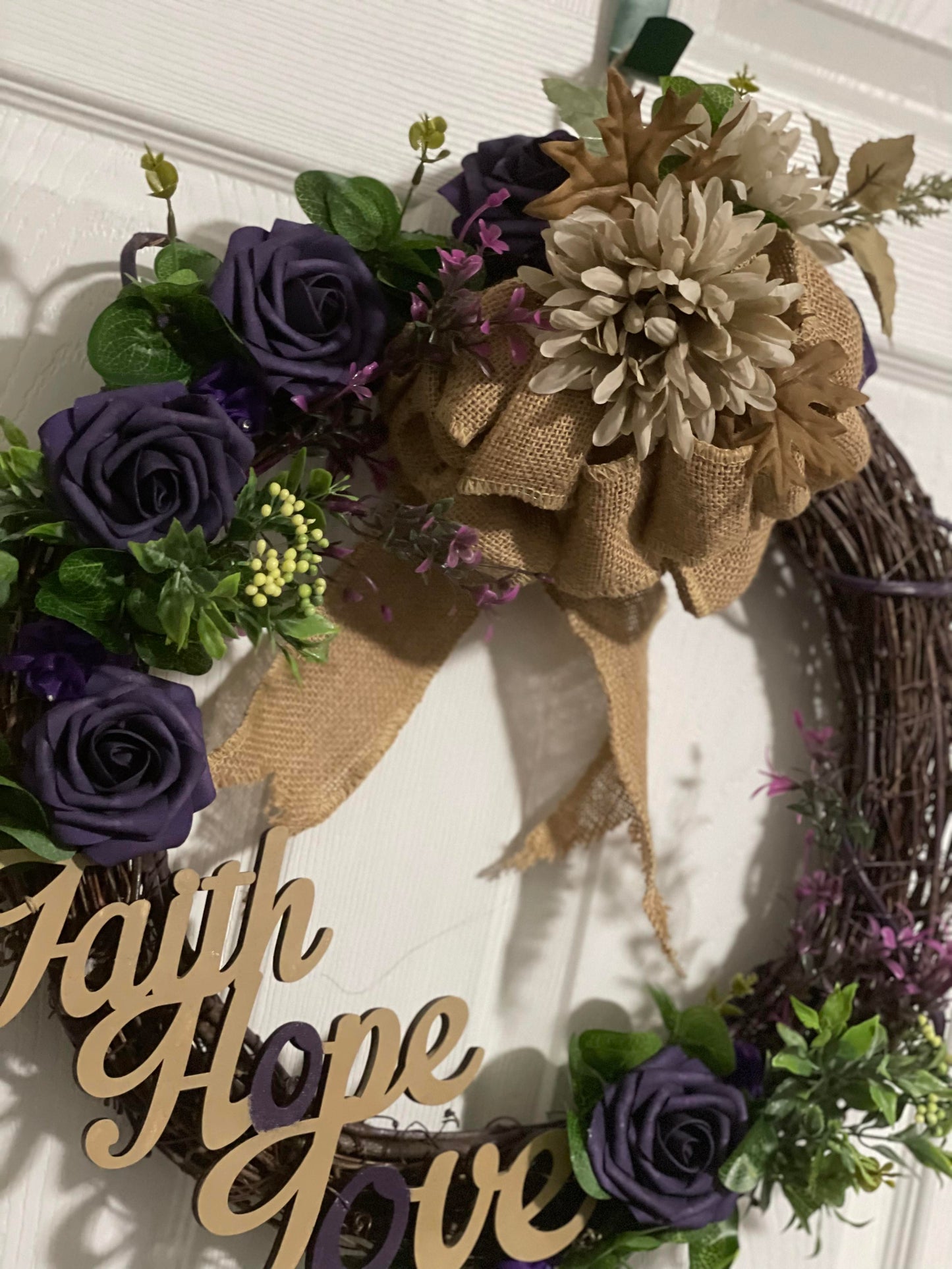 Faith, Hope, Love Spray Wreath