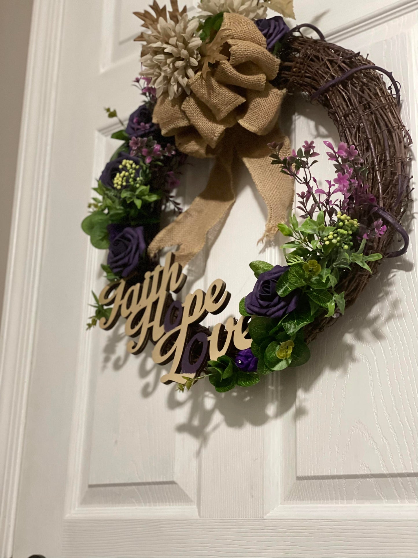 Faith, Hope, Love Spray Wreath