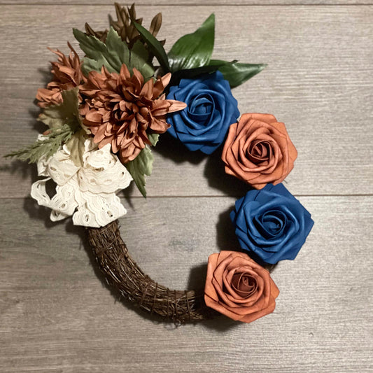 Rusty Blue Mini Wreath