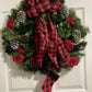 Red and Black Christmas Wreath