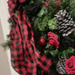 Red and Black Christmas Wreath