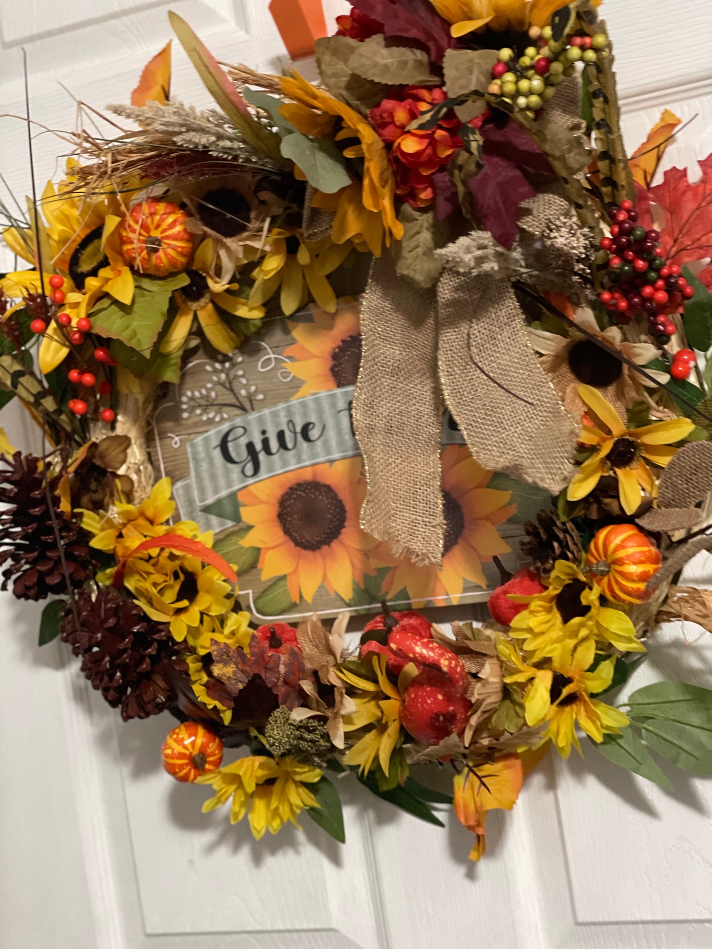 Give Thanks Spray Wreath