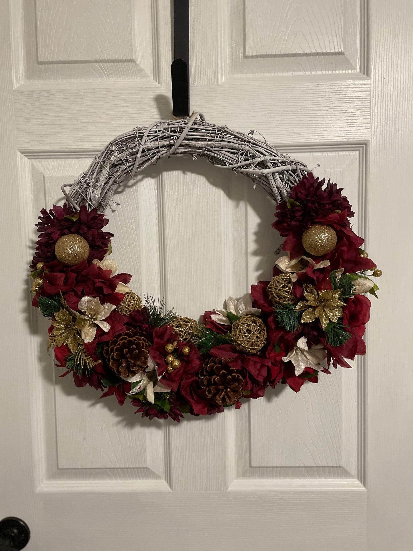 Regal Red Poinsetta Wreath