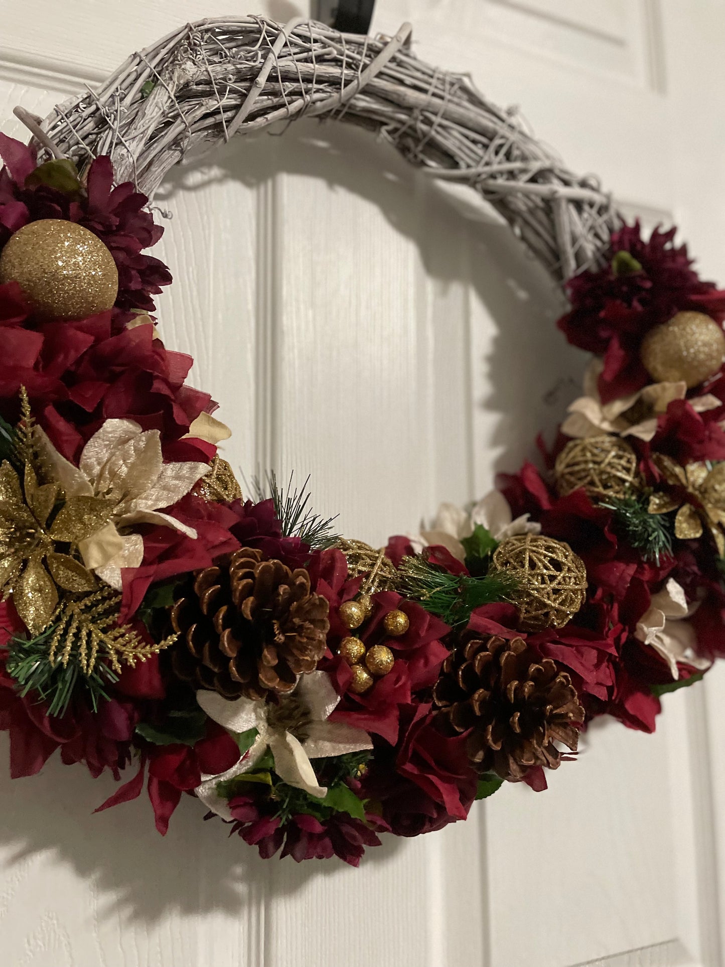 Regal Red Poinsetta Wreath