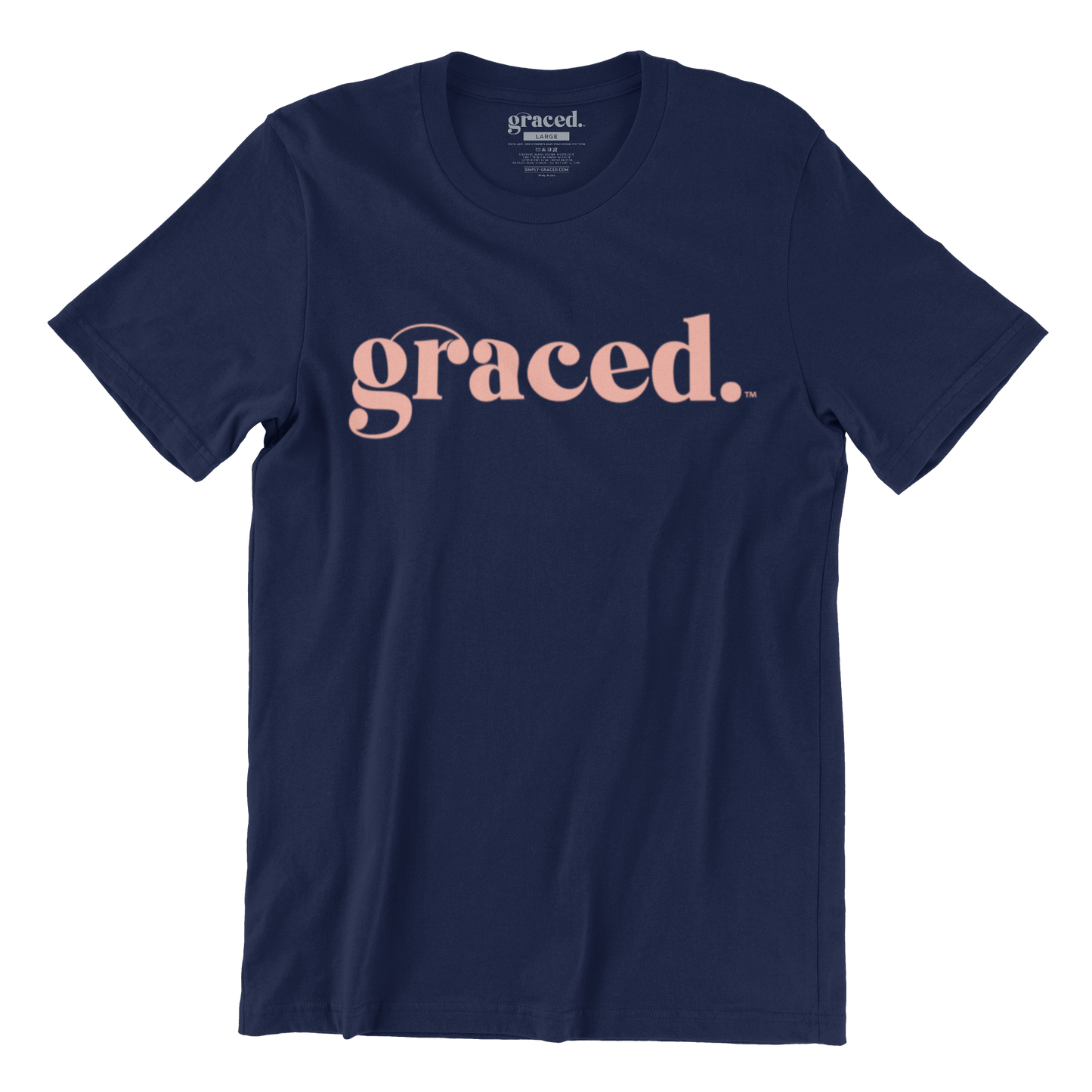 Graced Tee Navy/ Coral